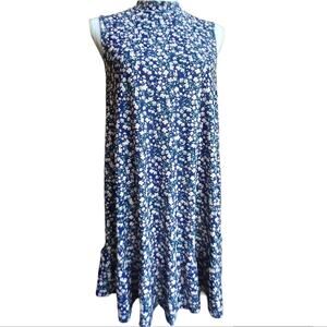 As U Wish Womens Floral sleeveless Sundress High neck  Size M